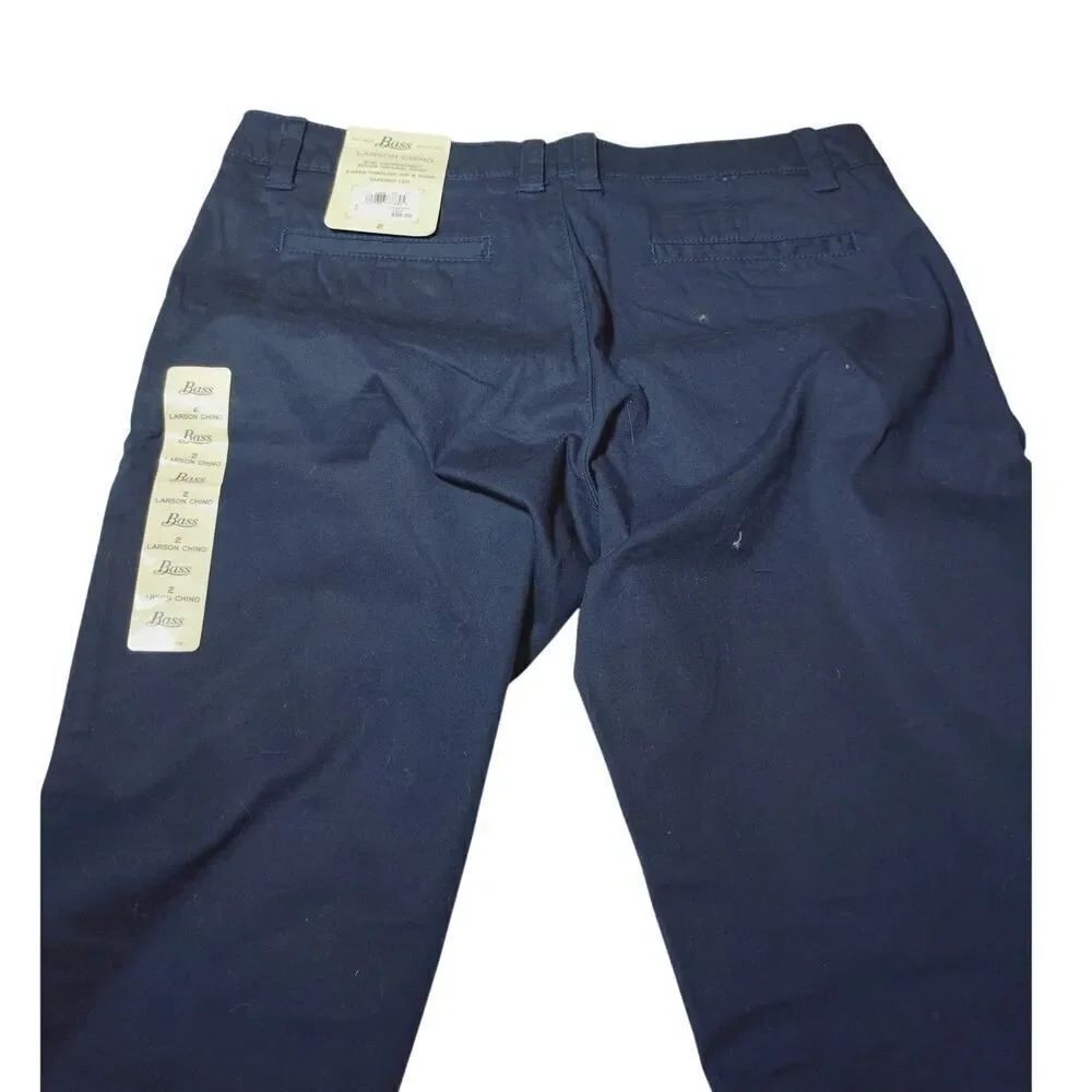 Bass Women's NEW w/Tags Blue Larson Chino Tapered Leg Pants - Size 2 - Picture 2 of 5